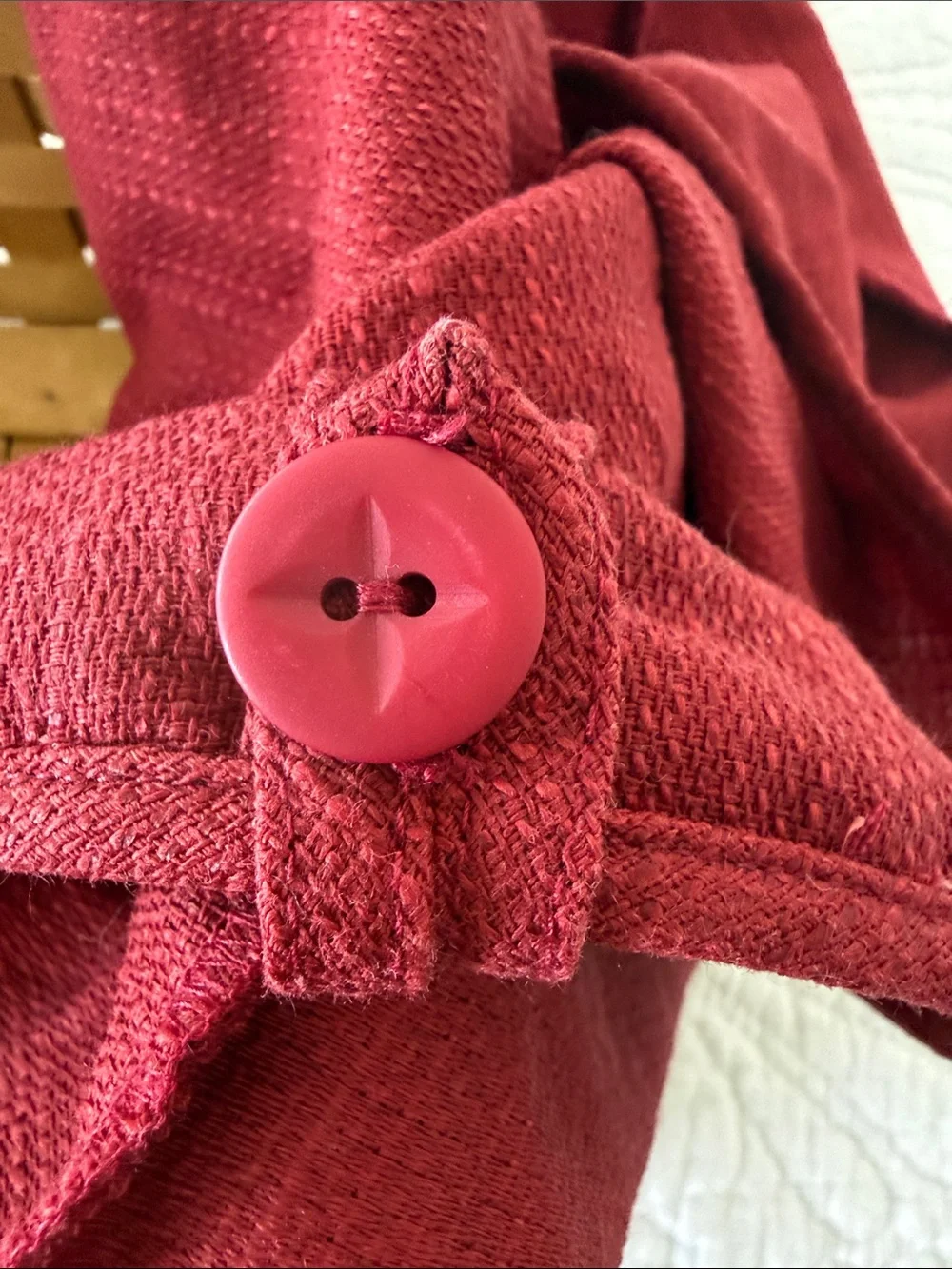 Longaberger small storage solutions paprika over the edge button liner.